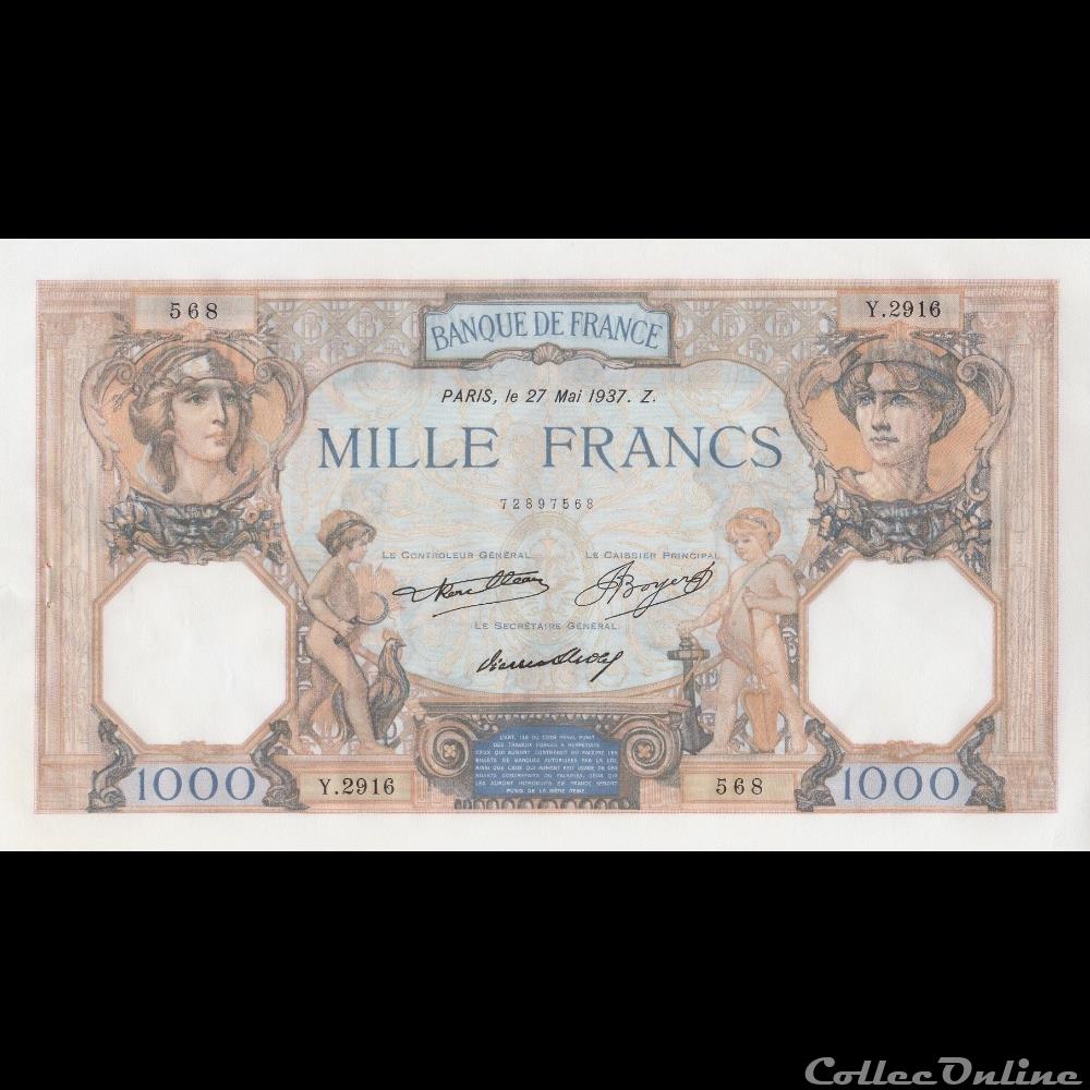 F.37.10 ( 27 Mai 1937 ) SPL billet france banque de xxe f 37 10 27 mai 1937 spl
