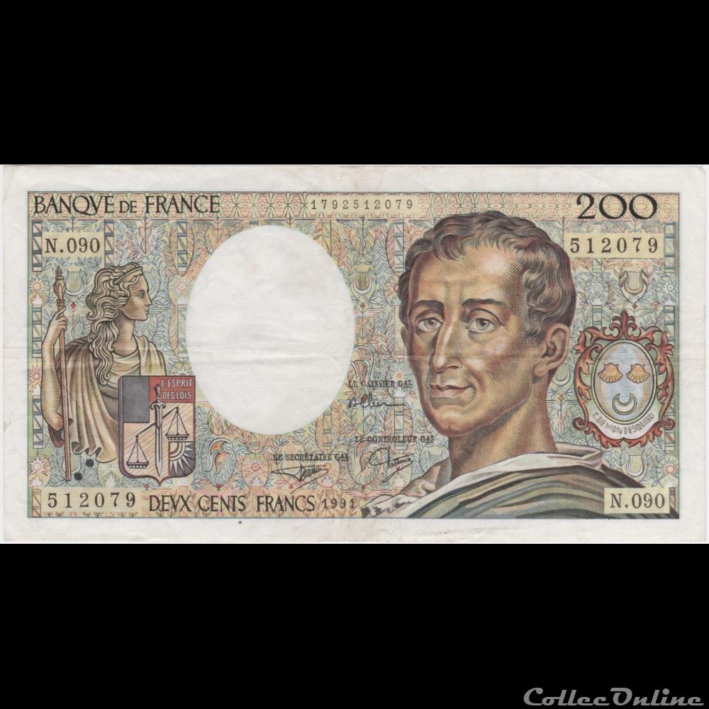 F.70.11 1991 N.90 n°512079 (TTB) billet france banque de xxe f 70 11 1991 n 90 n 512079 ttb