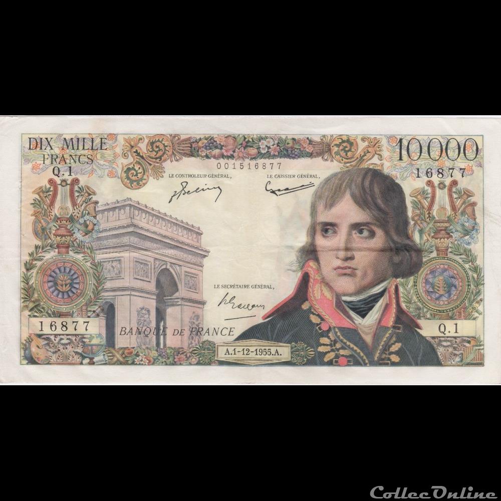 billet france banque de xxe f 51 01 1 12 1955 q1 n 16877 ttb
