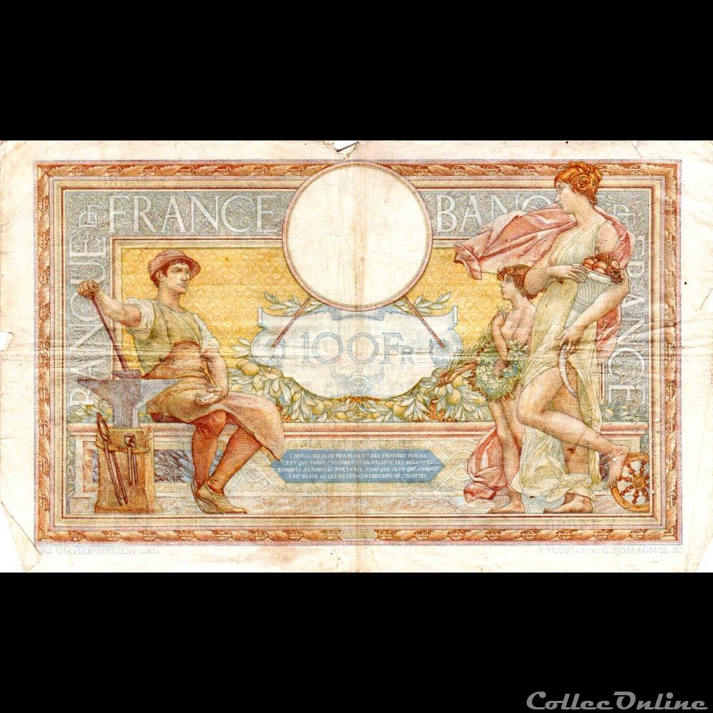 billet france banque de xxe f 24 13 luc olivier merson grands cartouches