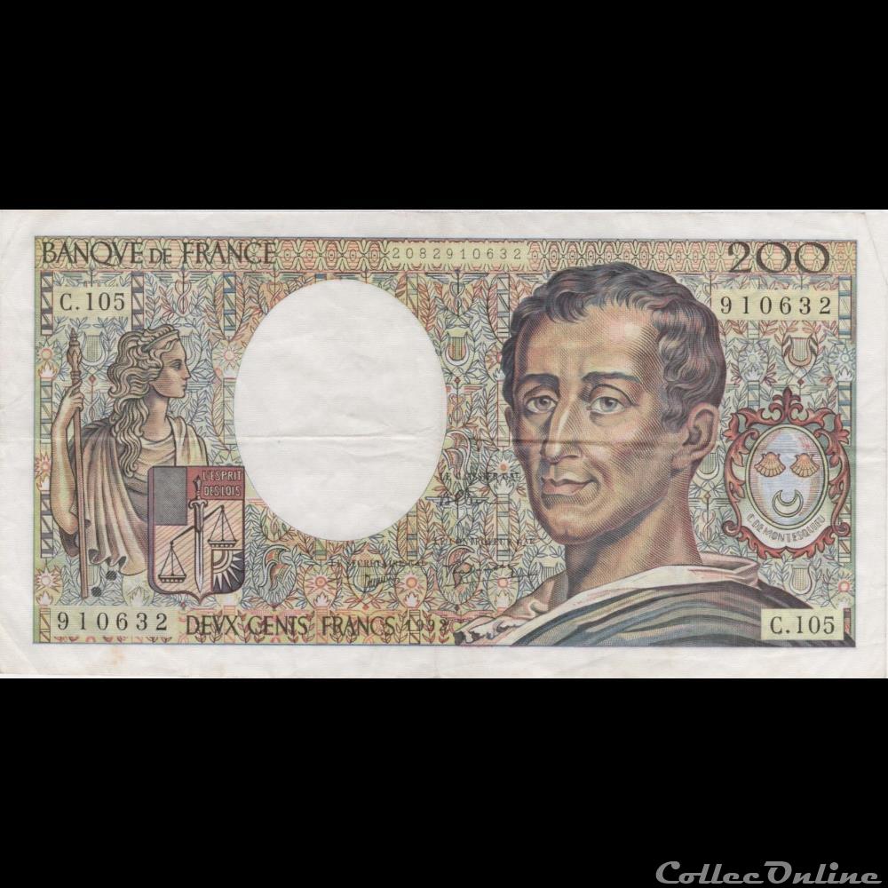 F.70.12a 1992 C.105 N°910632 (TTB) - Banknotes - Europe - Banque de ...