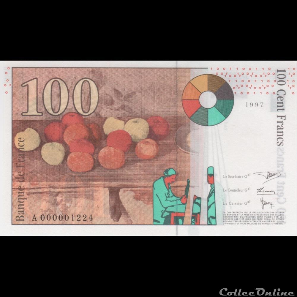 F.24.01 ( Alph. A. n°000001224 )1997 billet france banque de xxe f 24 01 alph a n 000001224 1997