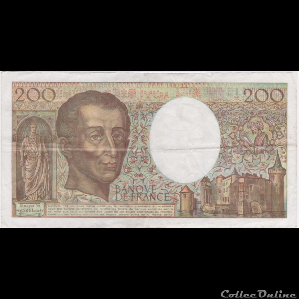 billet france banque de xxe f 70 10b 1990 r 095 n 078250 ttb