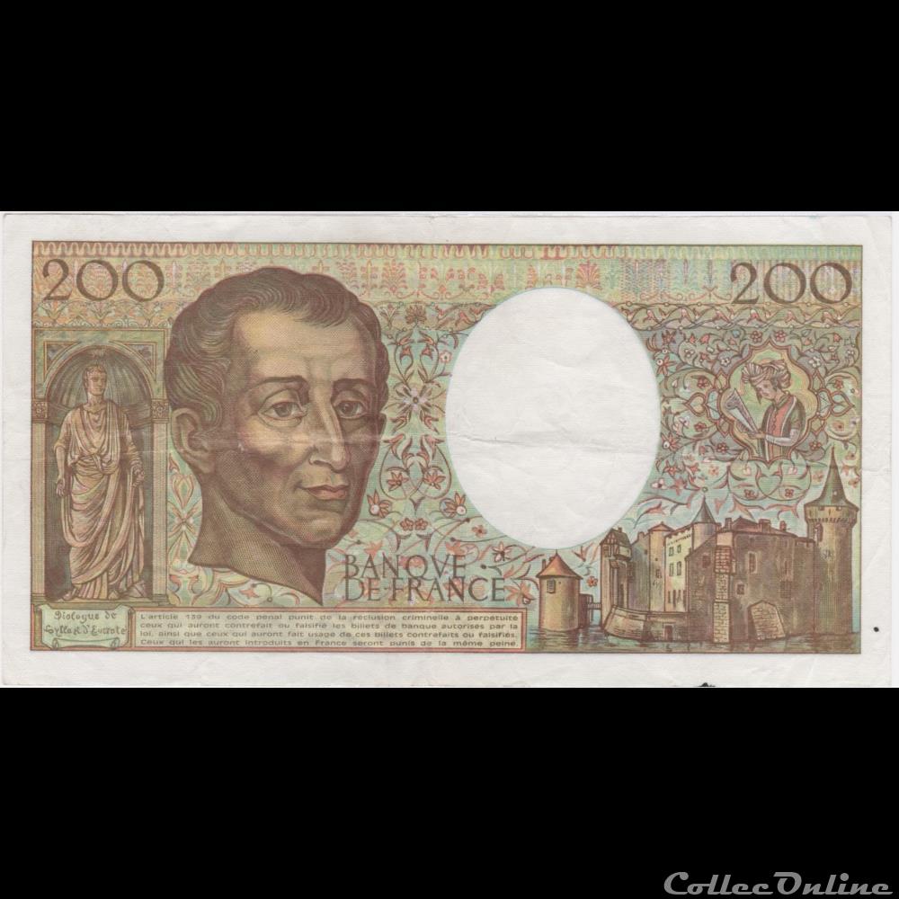 F.70.10b 1990 H.096 n°486301 (TTB) billet france banque de xxe f 70 10b 1990 h 096 n 486301 ttb