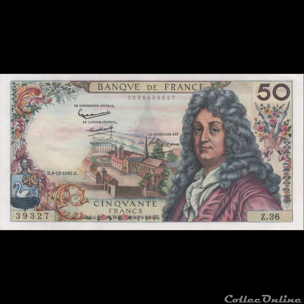 F.64.03 RACINE-06-12-1962 billet france banque de xxe f 64 03 racine 06 12 1962