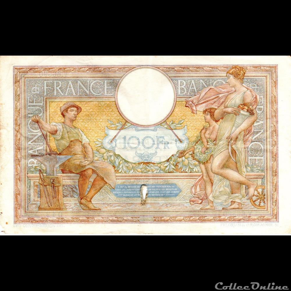 F.25.47 LUC OLIVIER MERSON ( MODIFIÉ ) billet france banque de xxe f 25 47 luc olivier merson modifie