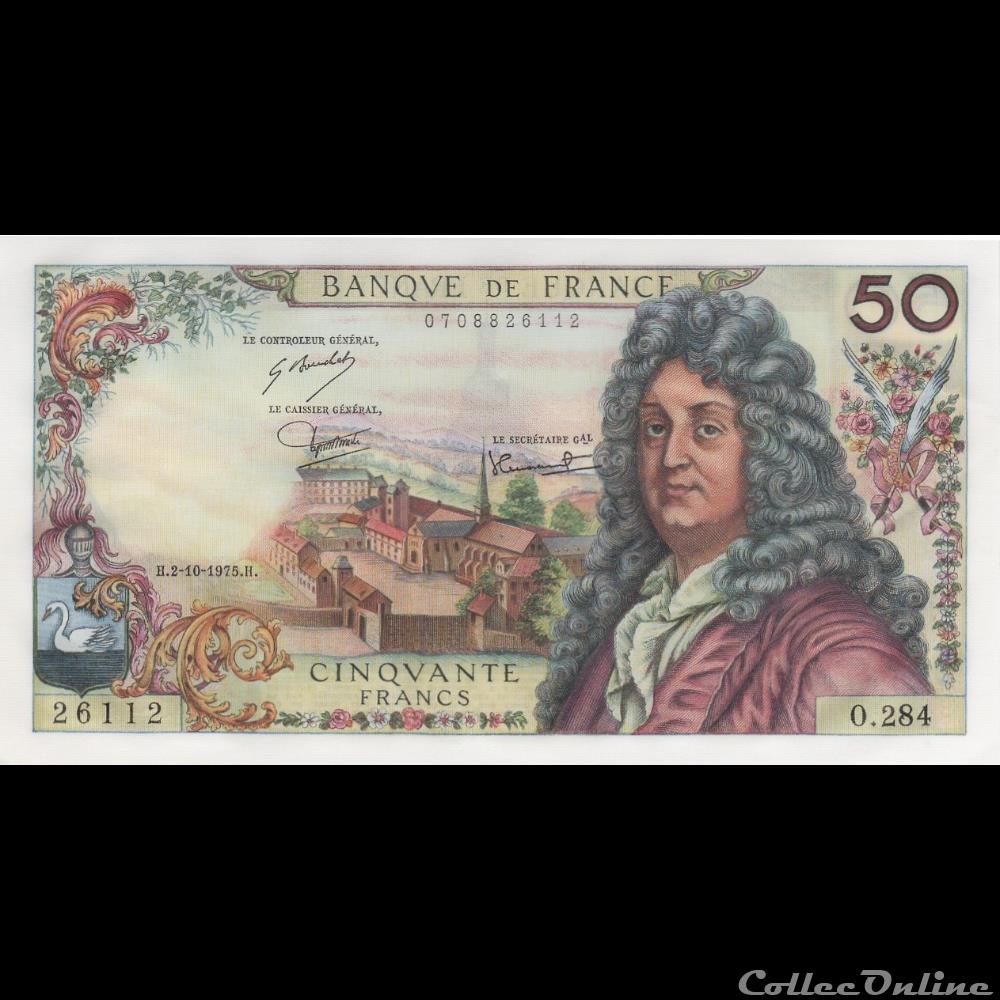 billet france banque de xxe f 64 31 racine 02 10 1975
