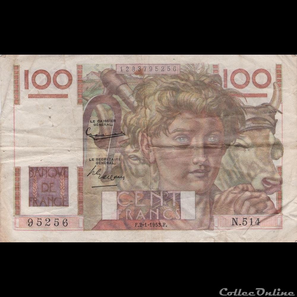F.28.35 ( 02-01-1953 ) billet france banque de xxe f 28 35 02 01 1953