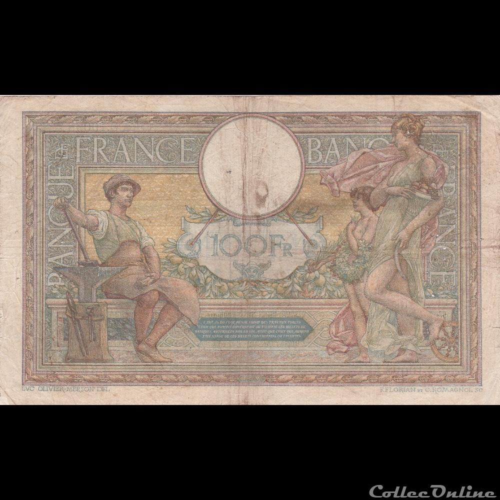 F.24.01 LUC OLIVIER MERSON ( Grand cartouche ) billet france banque de xxe f 24 01 luc olivier merson grand cartouche