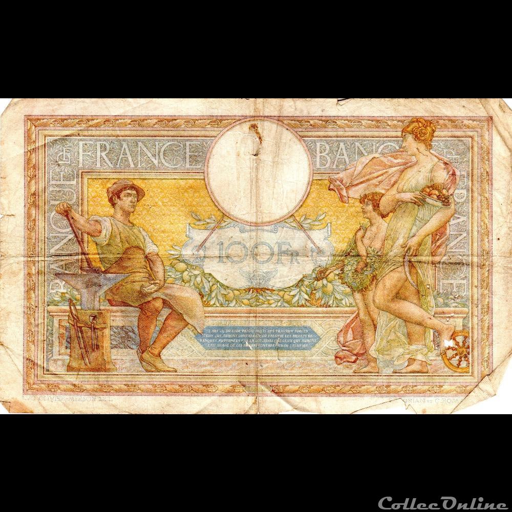 F.24.16 LUC OLIVIER MERSON ( GRANDS CARTOUCHES ) billet france banque de xxe f 24 16 luc olivier merson grands cartouches