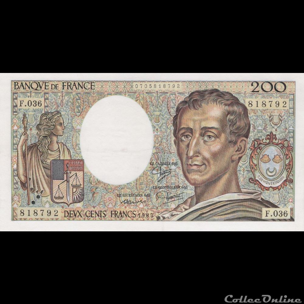 billet france banque de xxe f 70 05 1985 f 036 n 818792 neuf
