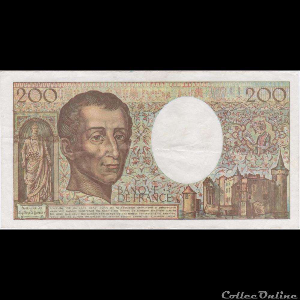 F.70.12b 1992 G.123 N°230019 (TB+) billet france banque de xxe f 70 12b 1992 g 123 n 230019 tb
