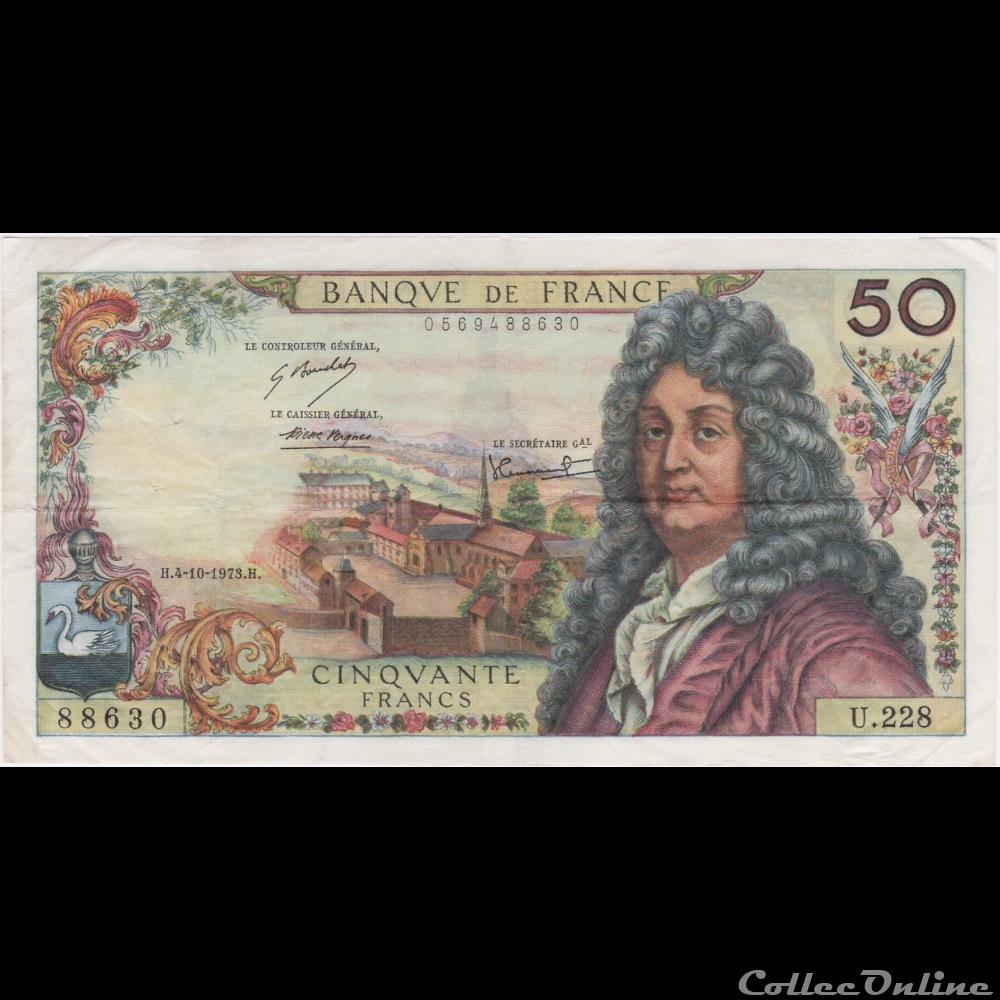 billet france banque de xxe f 64 24 racine 1973 ttb