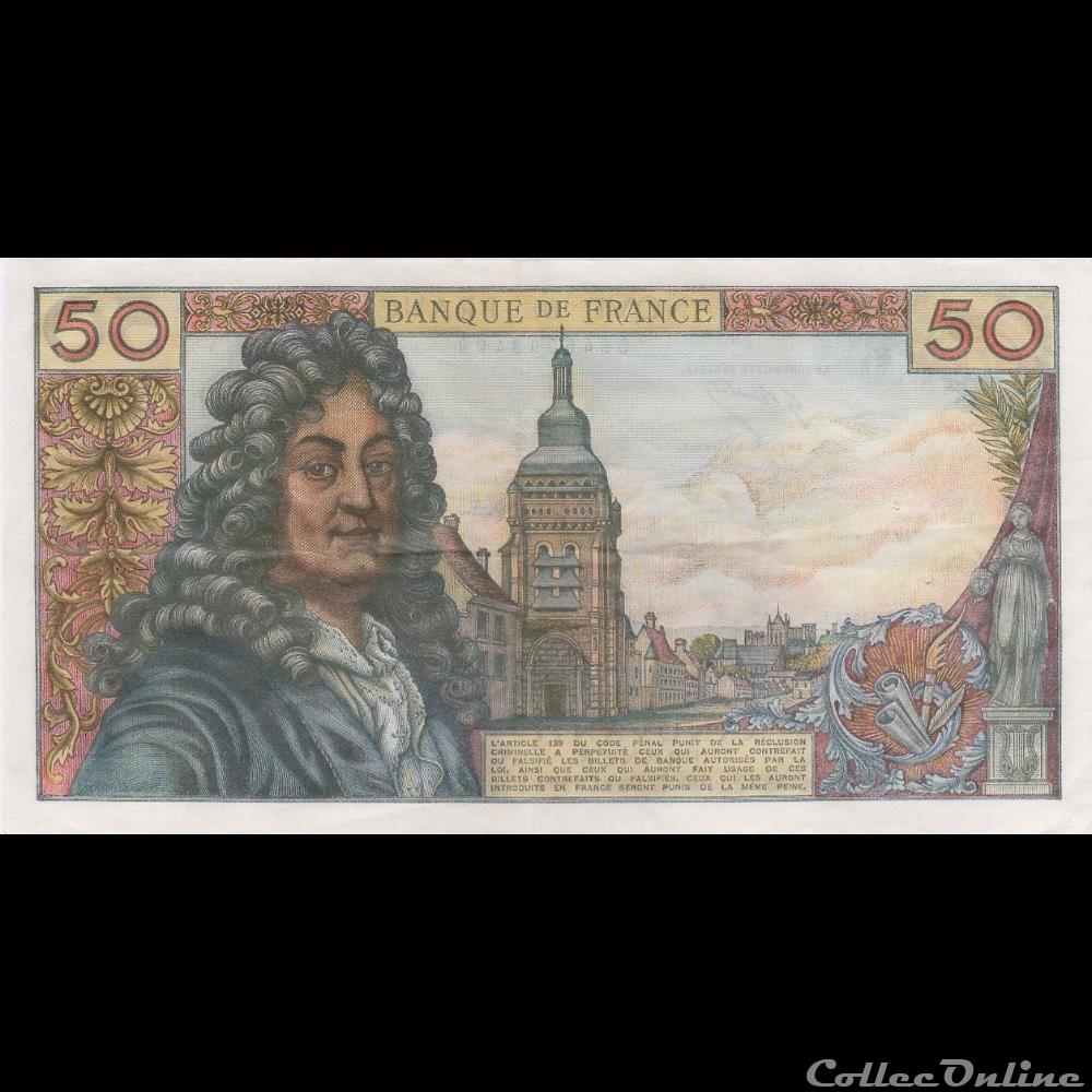 F.64.28 RACINE-03-10-1974 billet france banque de xxie f 64 28 racine 03 10 1974