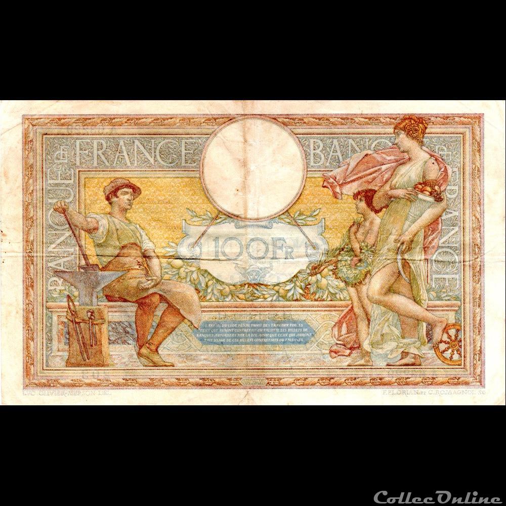 F.25.40 LUC OLIVIER MERSON ( MODIFIÉ ) billet france banque de xxe f 25 40 luc olivier merson modifie