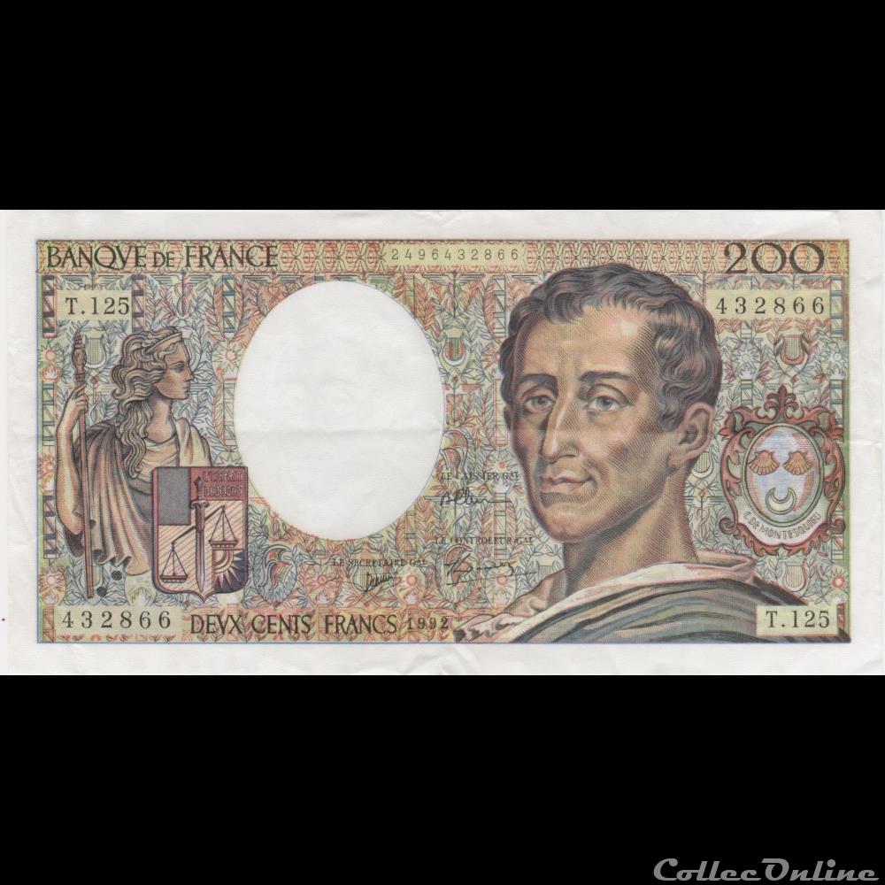 billet france banque de xxe f 70 12b 1992 t 125 n 432866 ttb