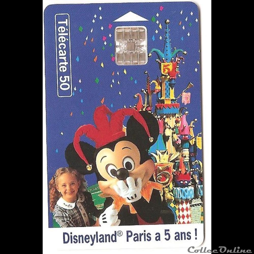 autre telecarte pub eurodisney 5eme anniversaire
