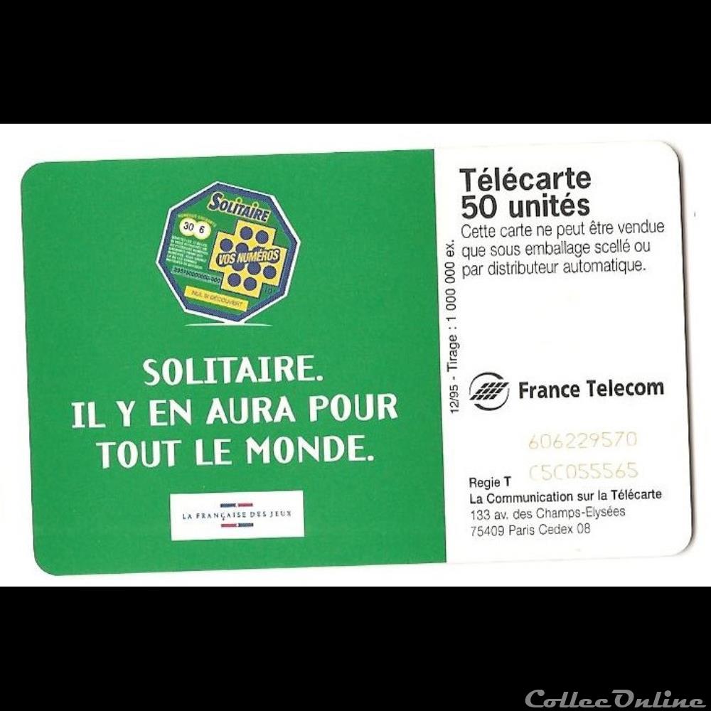 Pub - solitaire autre telecarte pub solitaire