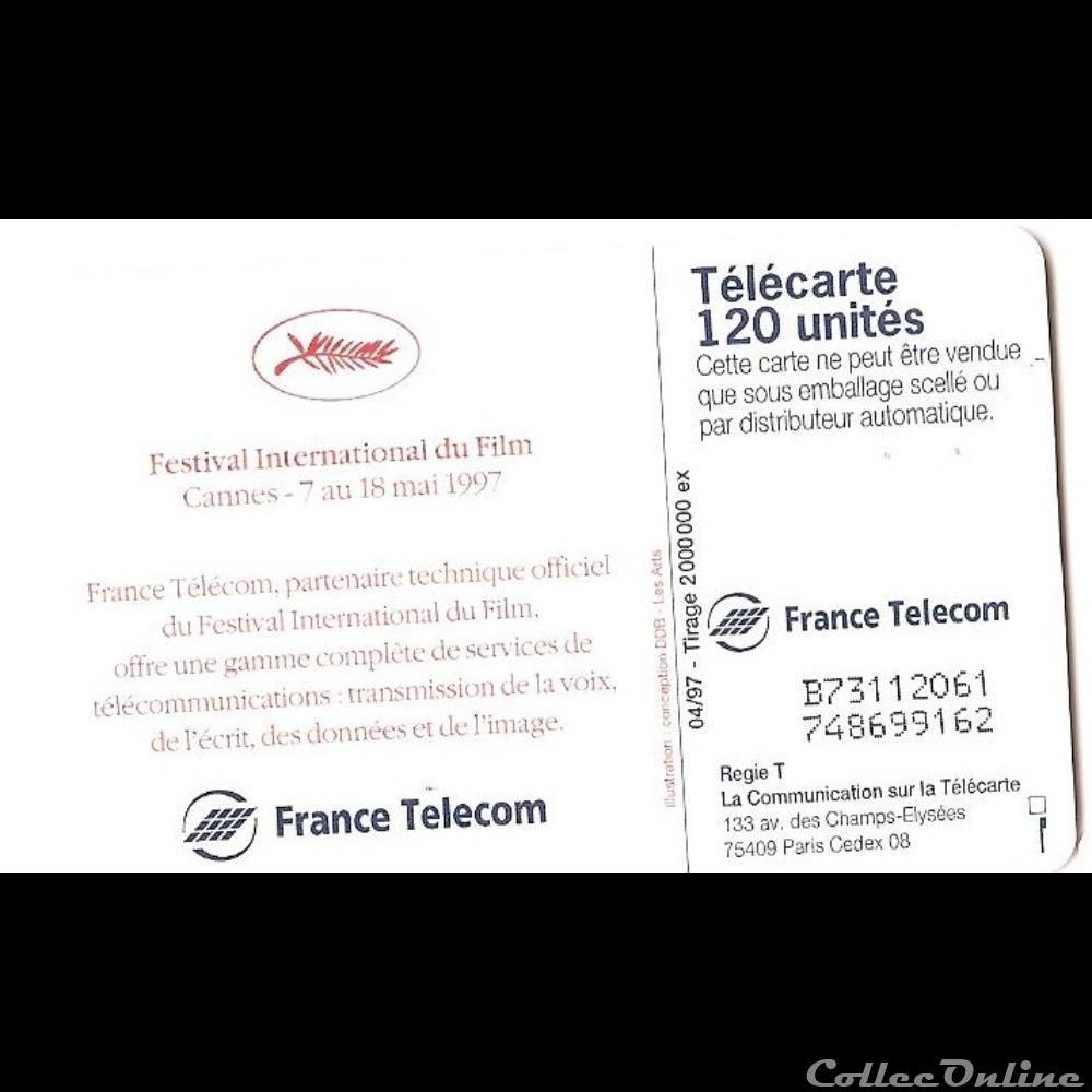 Evènement - Festival de Cannes 1997 autre telecarte evenement festival de cannes 1997