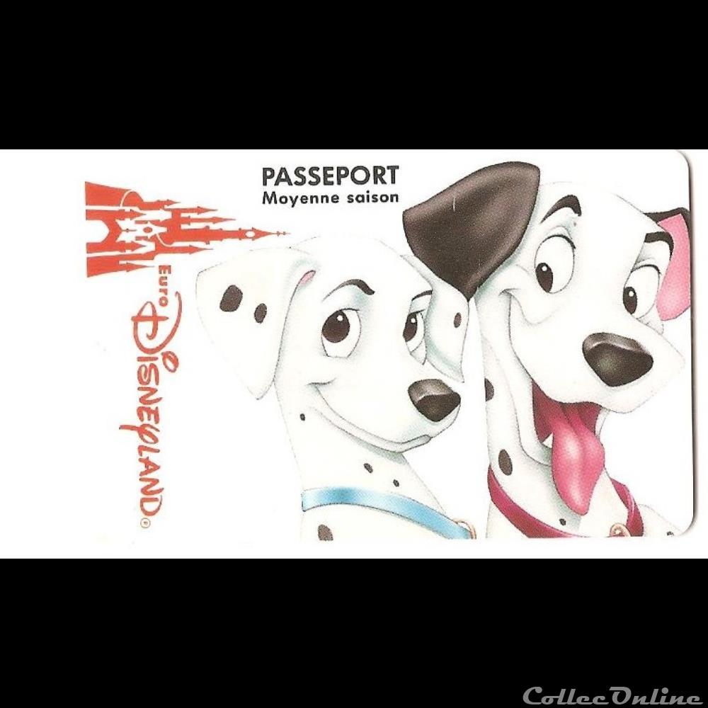 PASSEPORT entrée euro disney autre telecarte passeport entree euro disney