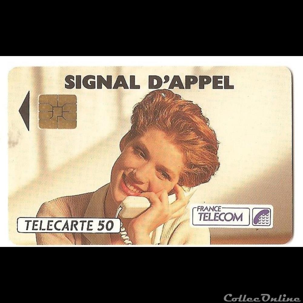 Signal d'appel - dame au tél autre telecarte signal appel dame au tel