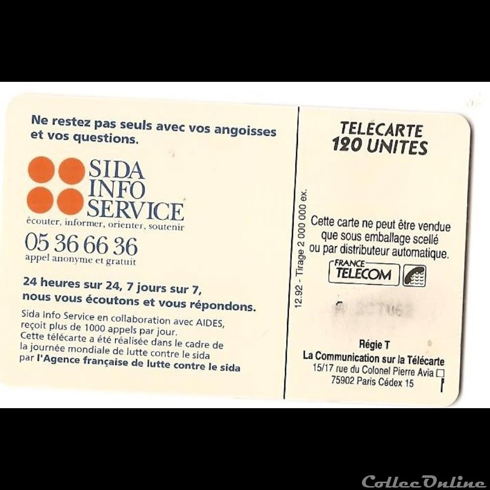 autre telecarte evenement journee mondiale de lutte contre le sida 120 unites