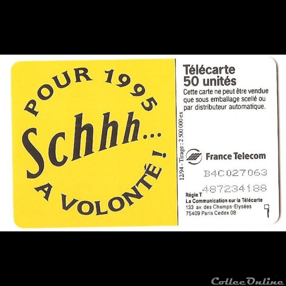 Pub - Schweppes - Schhh pour 1995 autre telecarte pub schweppes schhh pour 1995