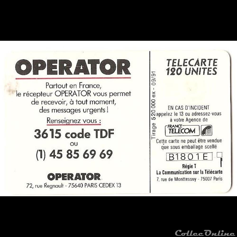 Opérator 120 unités autre telecarte operator 120 unites