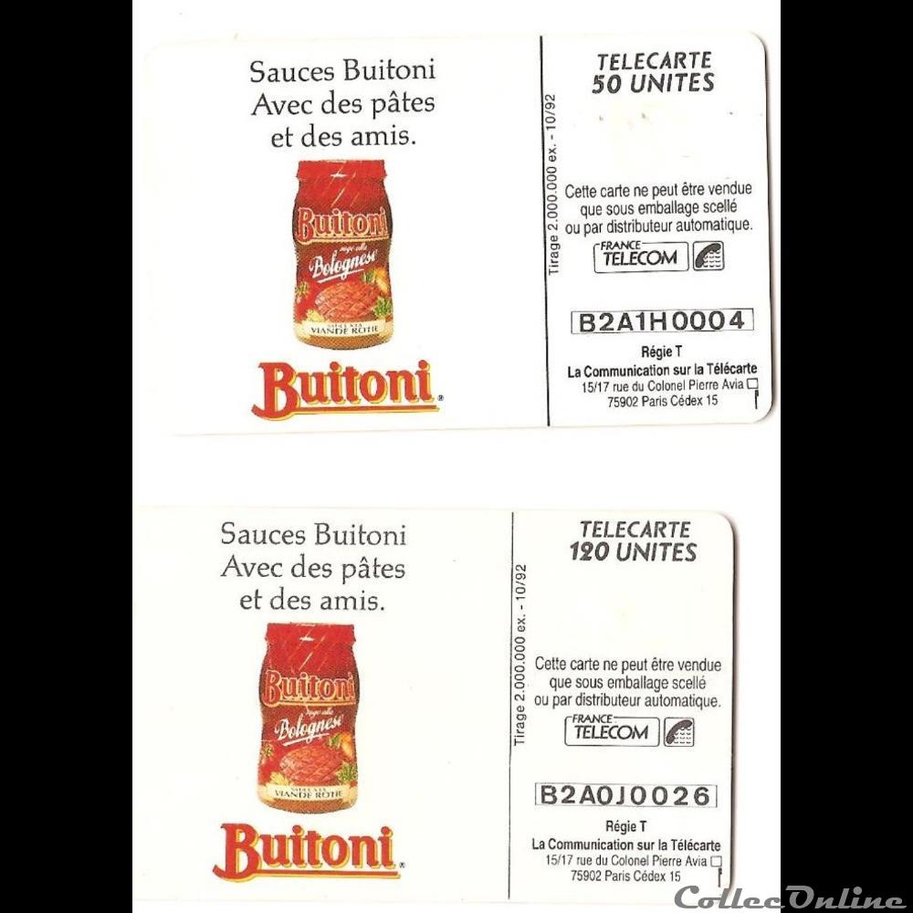 Pub - Buitoni - 50 et 120 unités autre telecarte pub buitoni 50 et 120 unites