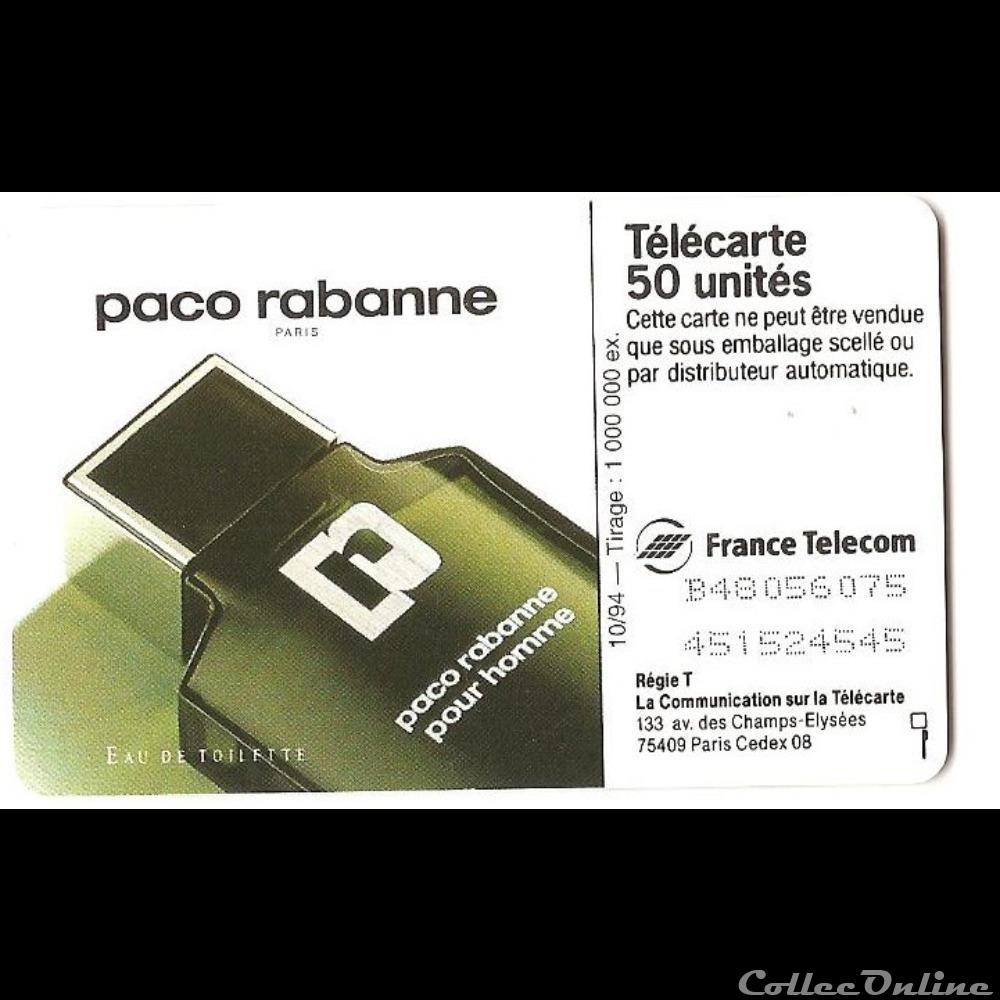 Pub - Paco Rabane autre telecarte pub paco rabane