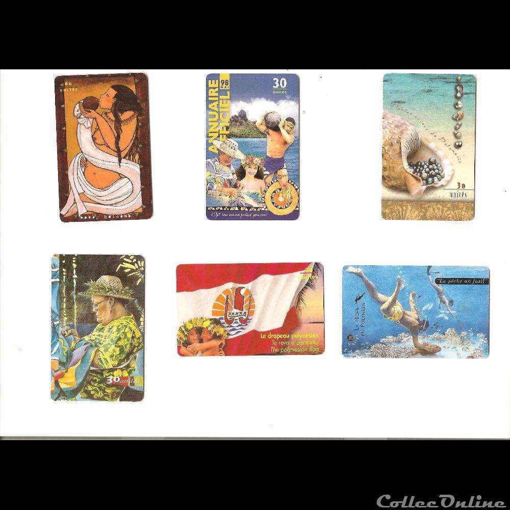POLYNESIE - 6 cartes autre telecarte polynesie 6 cartes