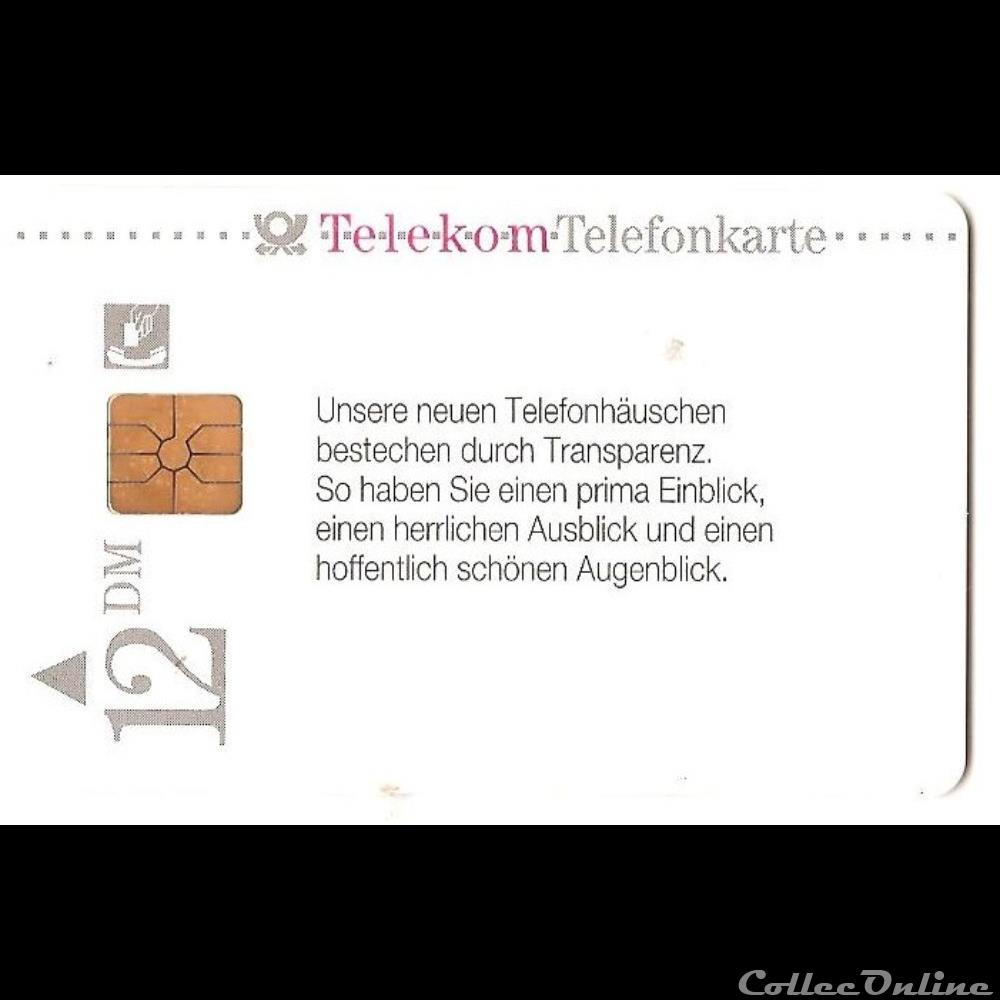 autre telecarte allemagne cabine telephonique
