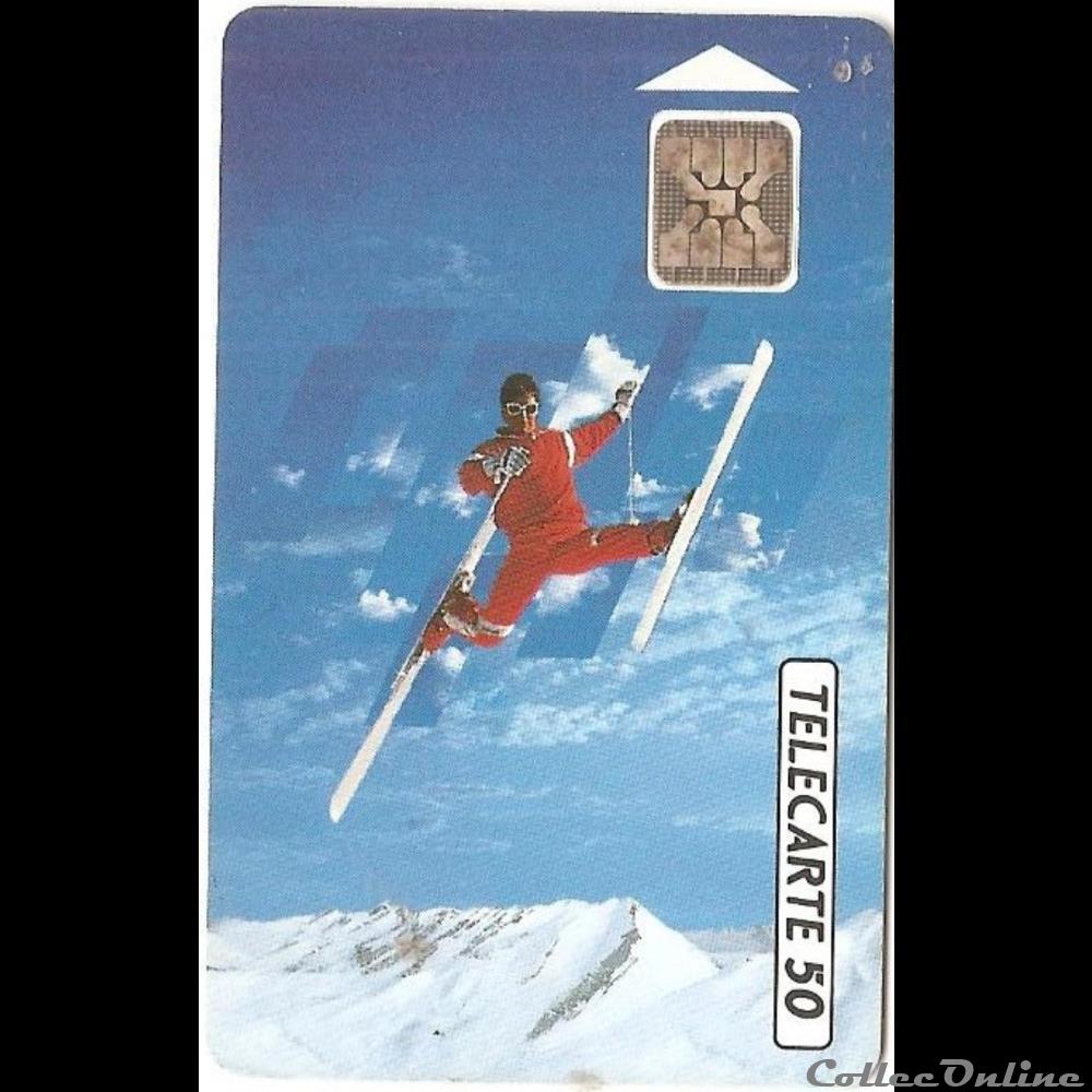 Sport - JO 1992 - ski de bosses autre telecarte sport jo 1992 ski de bosses