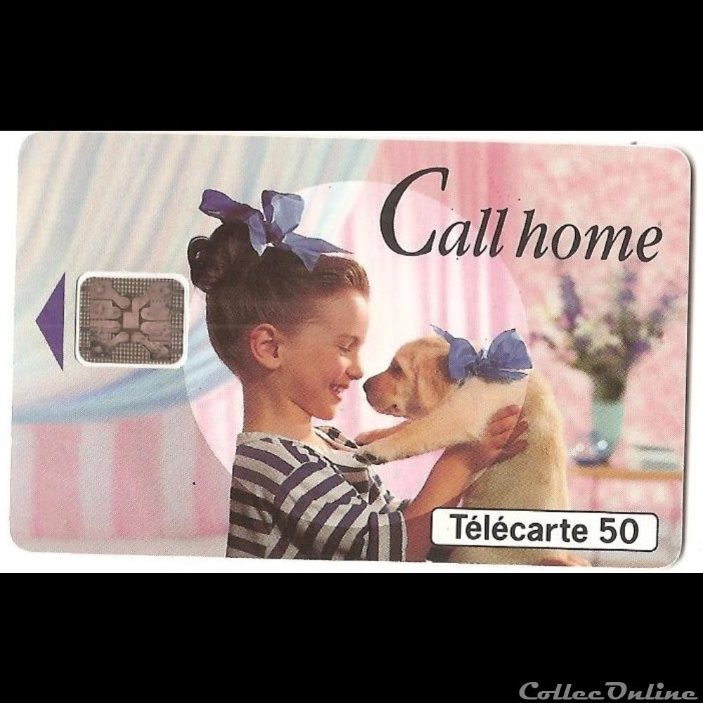 autre telecarte call home fillette et chiot