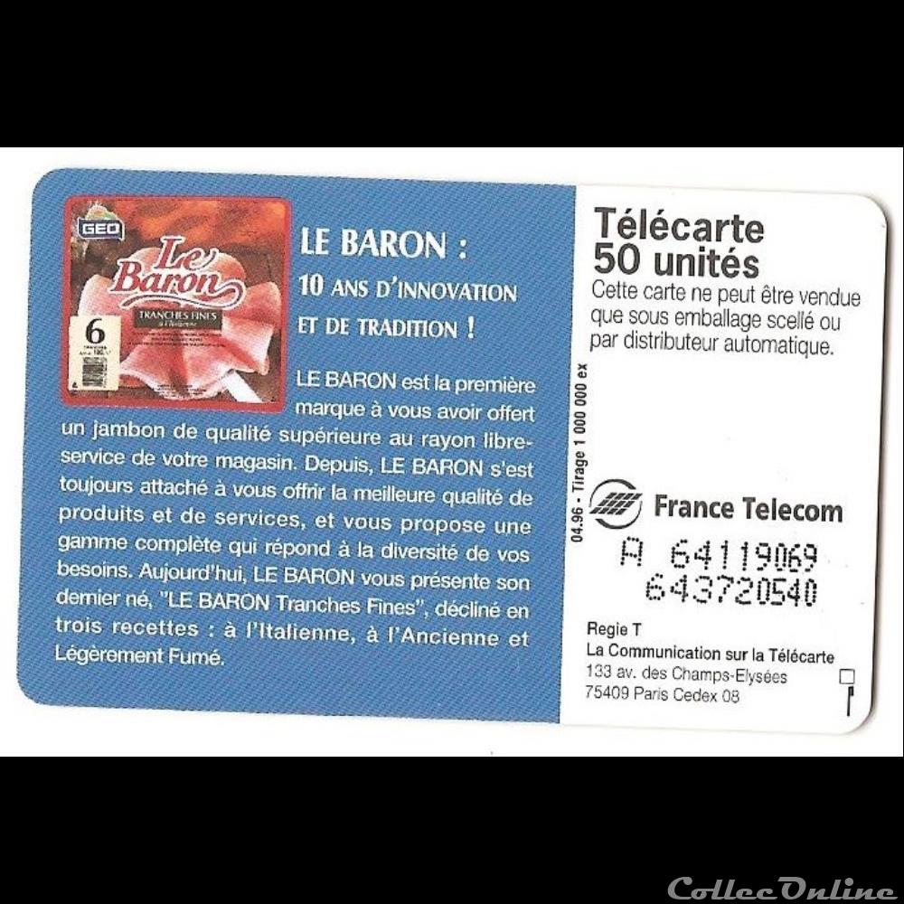 Pub - Le baron autre telecarte pub le baron