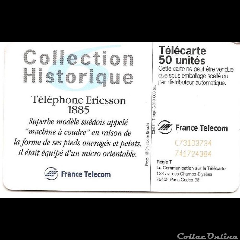 Collection historique - téléphone Ericsson 1885 autre telecarte collection historique telephone ericsson 1885