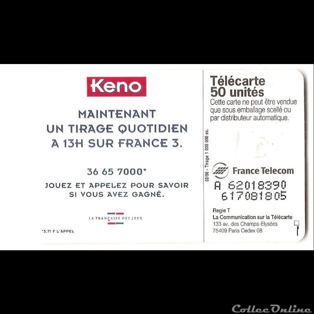 Pub - kéno - arrêtes de poisson autre telecarte pub keno arretes de poisson