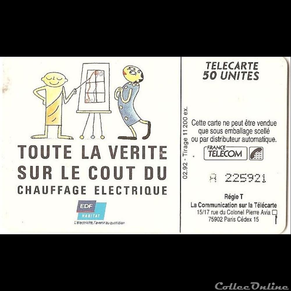 Pub - chauffage électrique autre telecarte pub chauffage electrique