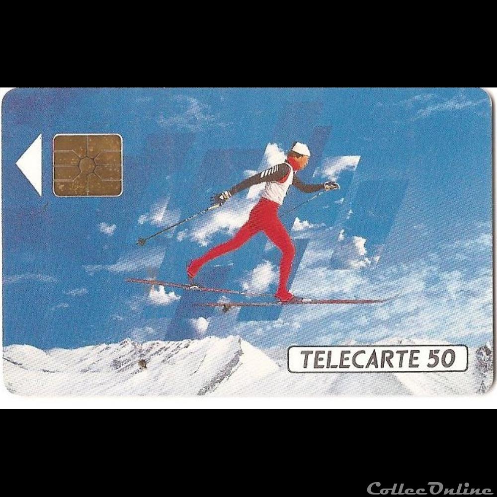 Sport - JO 1992 - ski de fond autre telecarte sport jo 1992 ski de fond