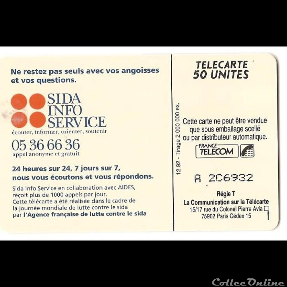 autre telecarte evenement journee mondiale de lutte contre le sida 50 unites
