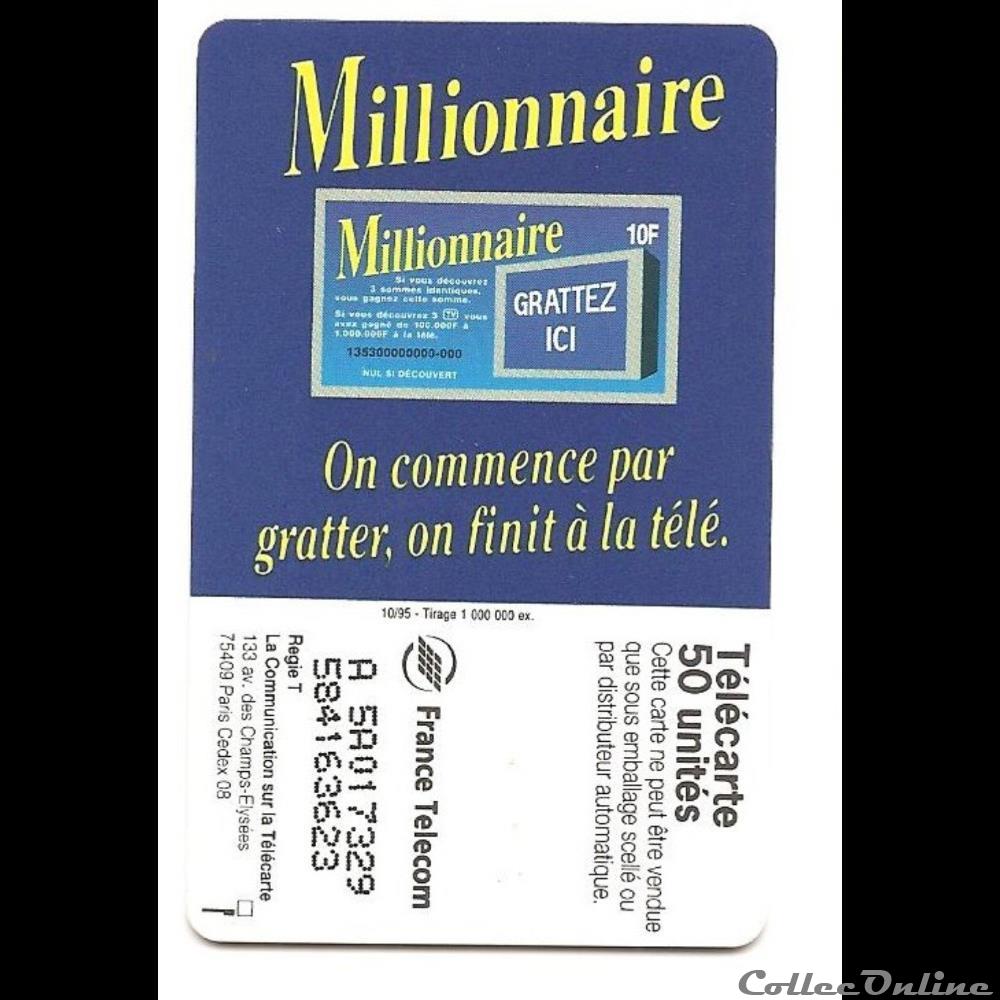 autre telecarte pub millionnaire