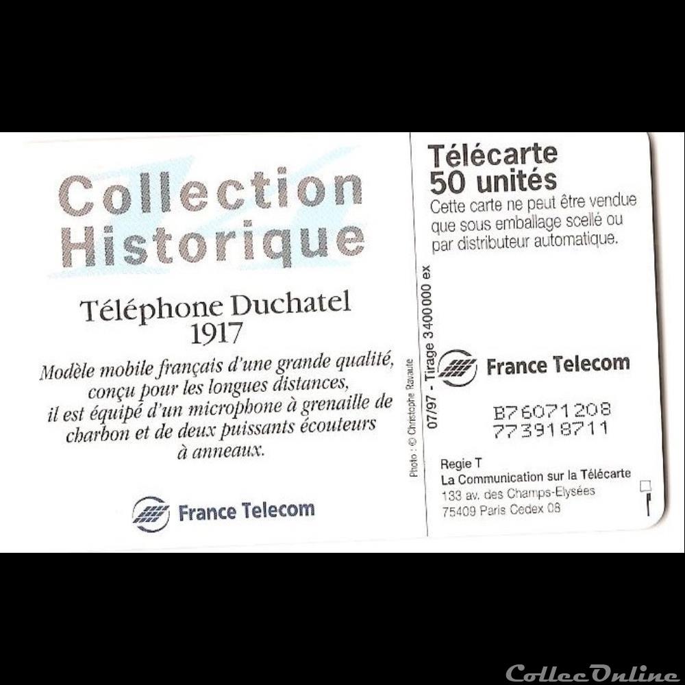 Collection historique - téléphone Duchatel autre telecarte collection historique telephone duchatel