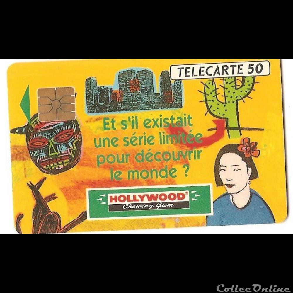Pub - Hollywood - chewing gums autre telecarte pub hollywood chewing gums
