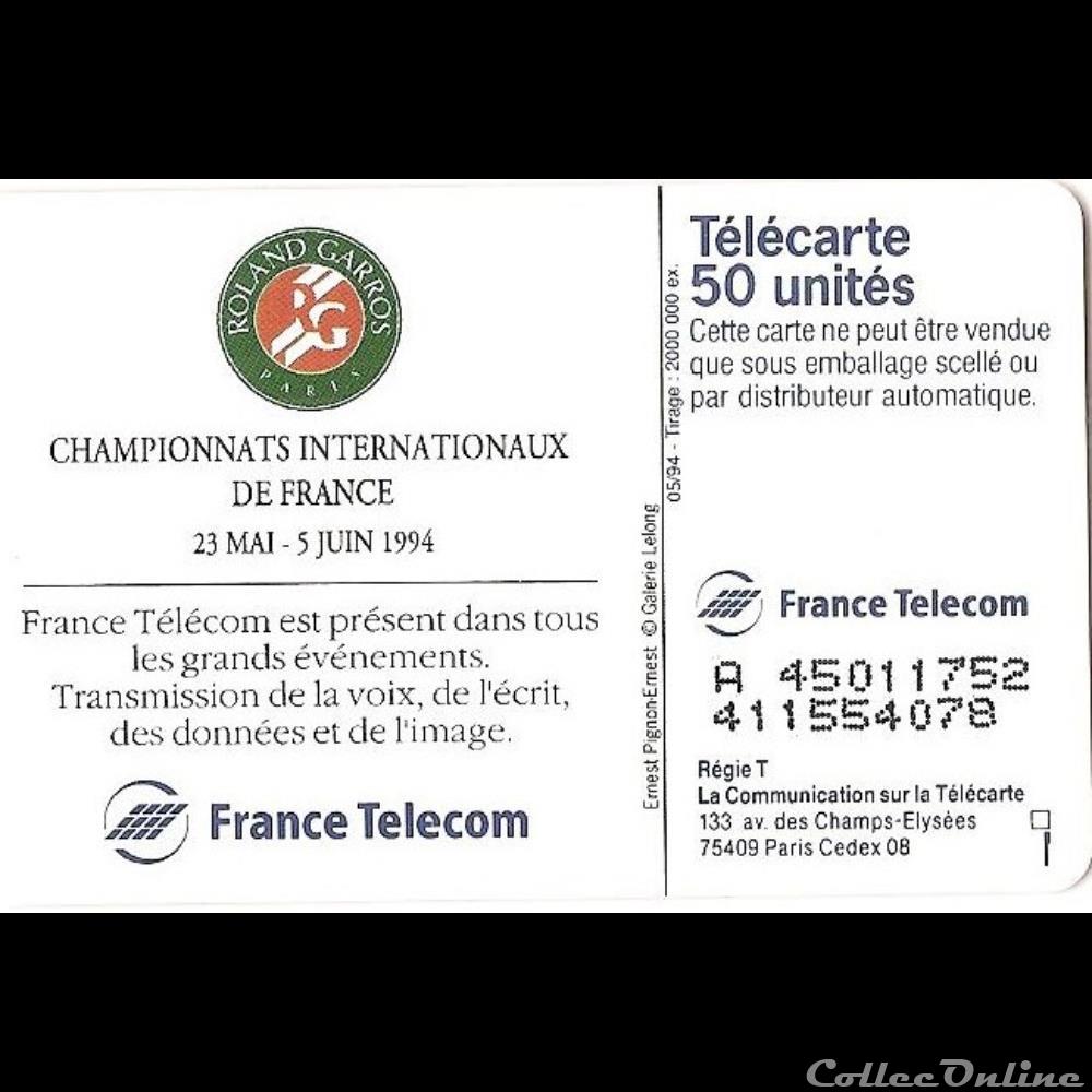 Sport - Roland Garros autre telecarte sport roland garros