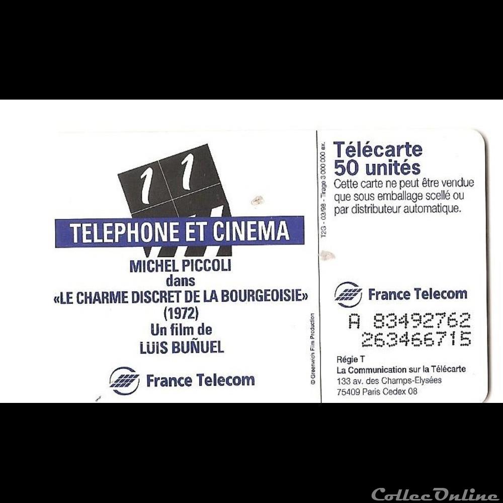 Cinéma - Michel Piccoli - le charme discret de la bourgeoise autre telecarte cinema michel piccoli le charme discret de la bourgeoise