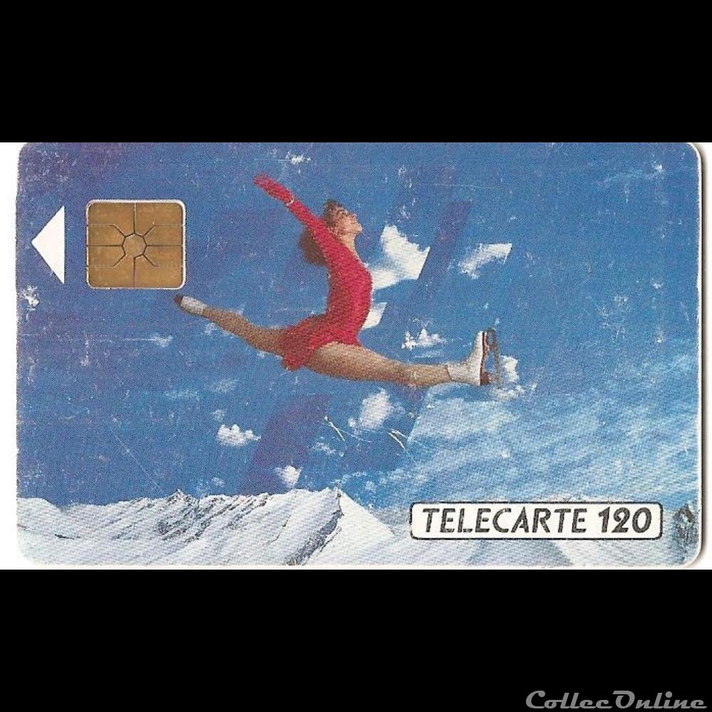 autre telecarte sport jo 1992 patinage artistique