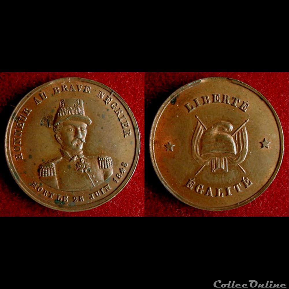 "Journées de Juin 1848" - Représentants & généraux tués ou blessés medaille france revolution journees de juin 1848 representants generaux tues ou blesses