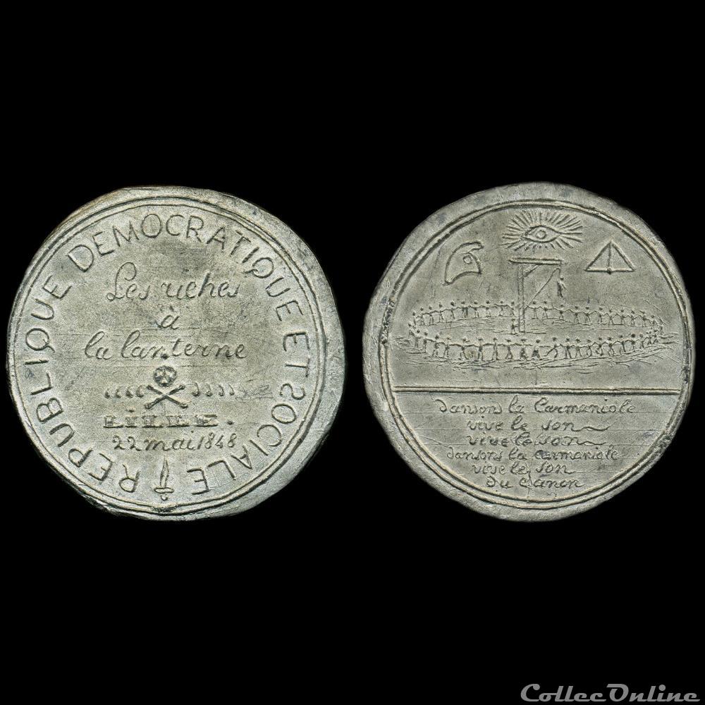 medaille france revolution de 22 mai 1848 lille