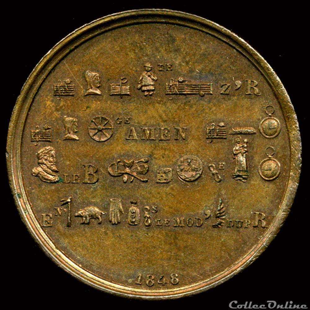 france revolution 1848 medailles de personnages divers