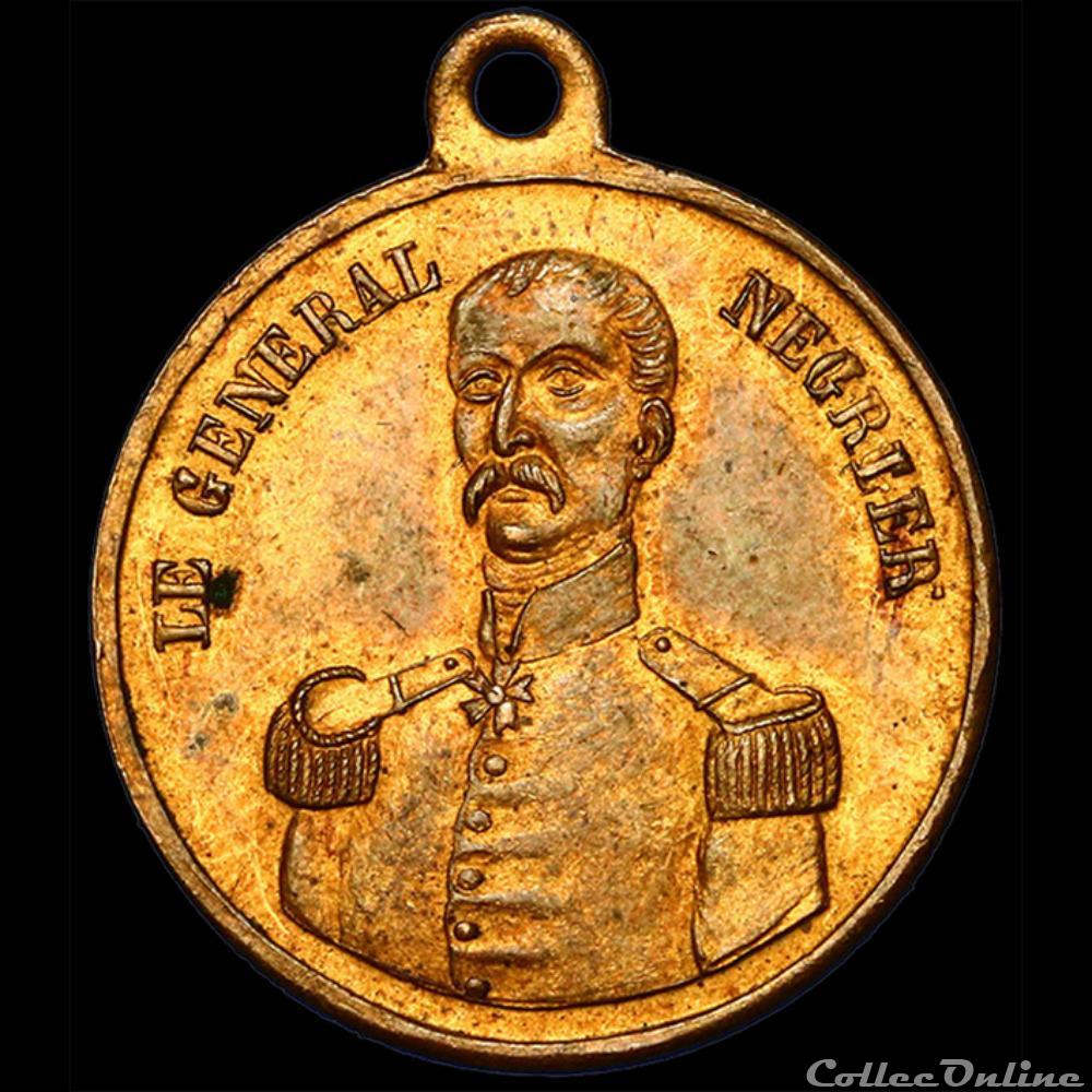 "Journées de Juin 1848" - Représentants & généraux tués ou blessés 2 medaille france revolution journees de juin 1848 representants generaux tues ou blesses